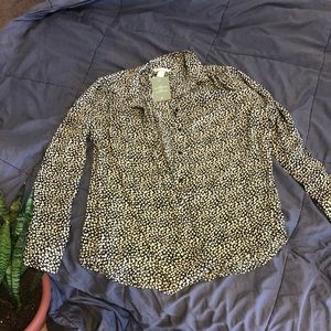 Floral button-down blouse